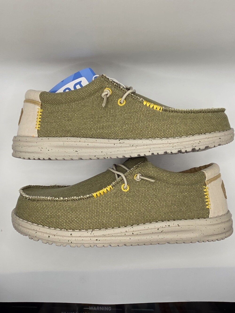Hey Dudes Wally Coastline Jute, Mens Size 8 Olive Green